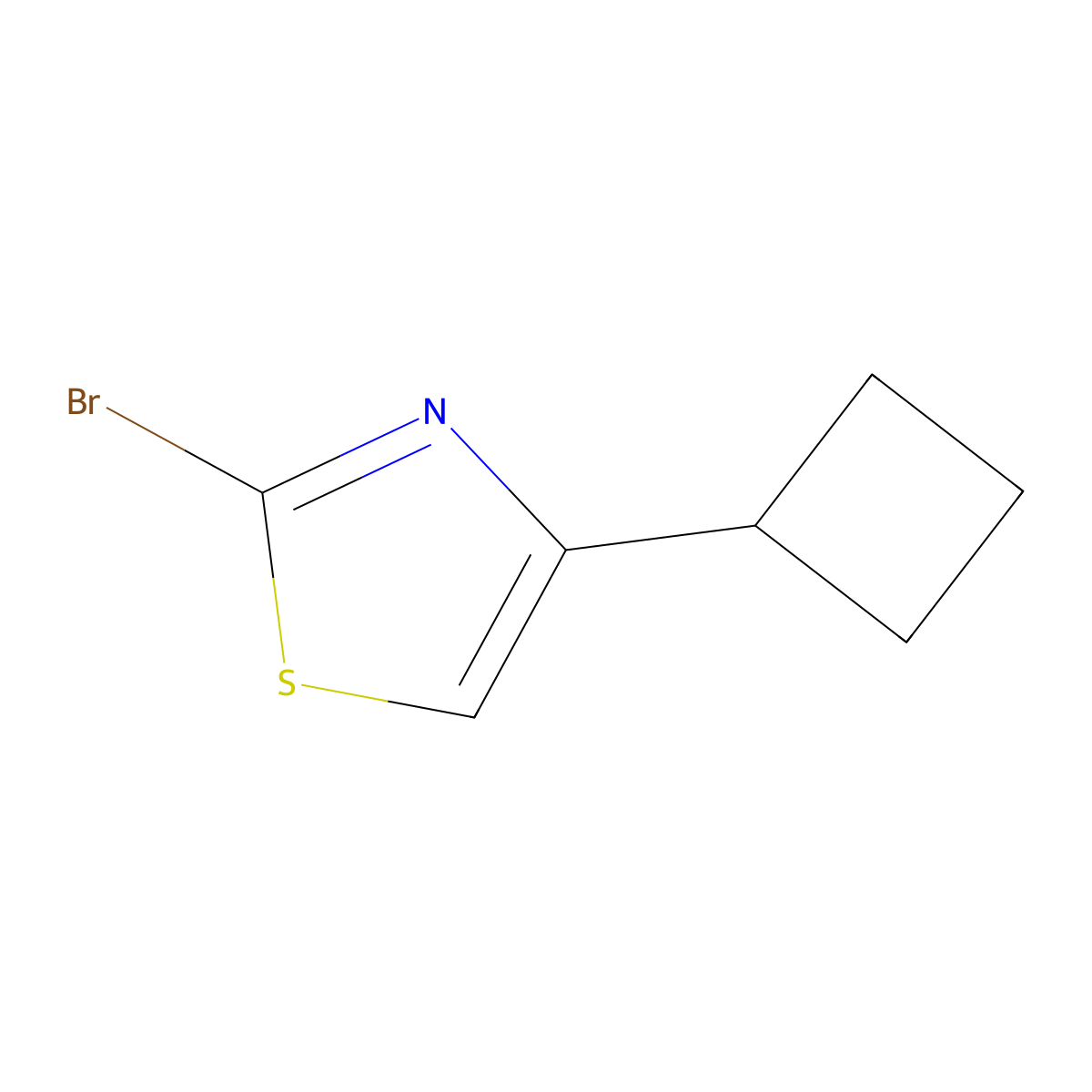 2-Bromo-4-cyclobutylthiazole molecular structure, CAS 1159820-59-3