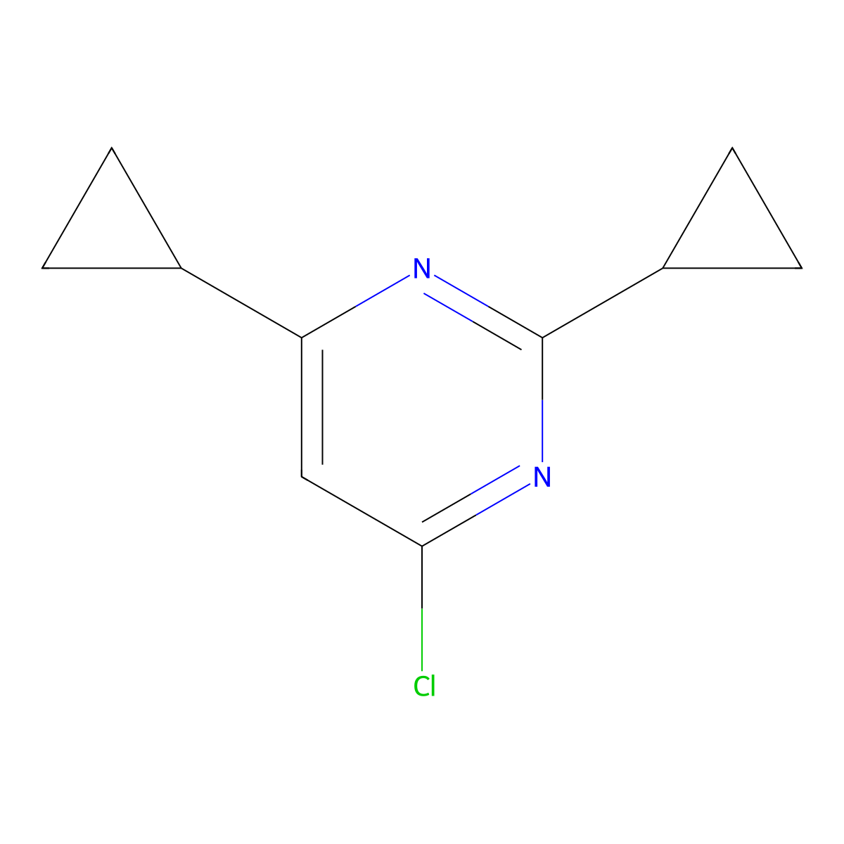 4-Chloro-2,6-dicyclopropylpyrimidine molecular structure, CAS 1159820-61-7
