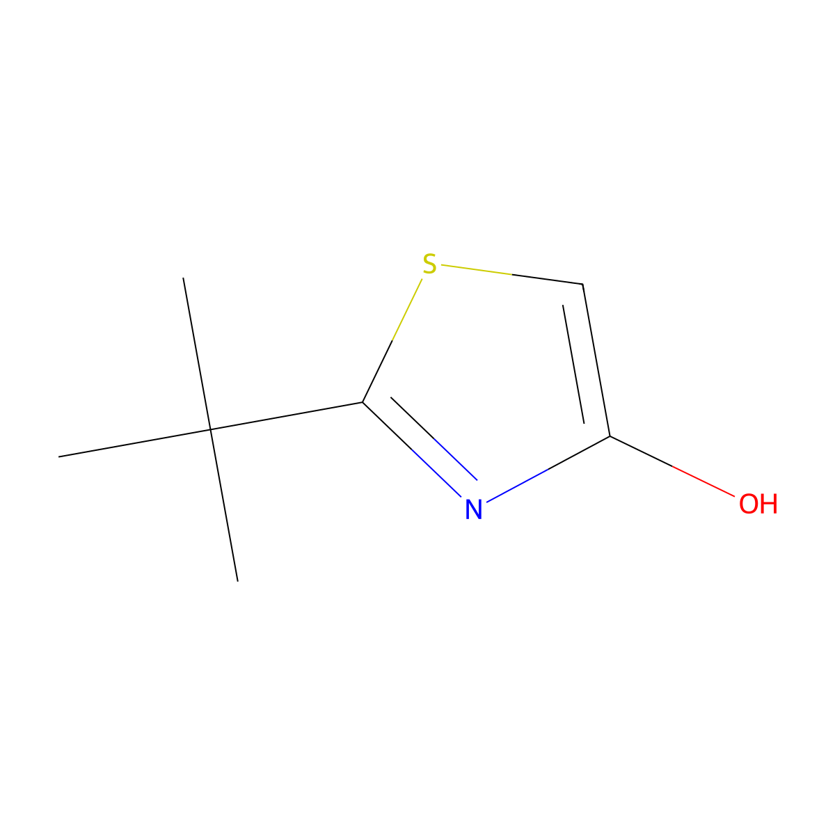 2-(tert-Butyl)-4-hydroxythiazole molecular structure, CAS 1159820-62-8
