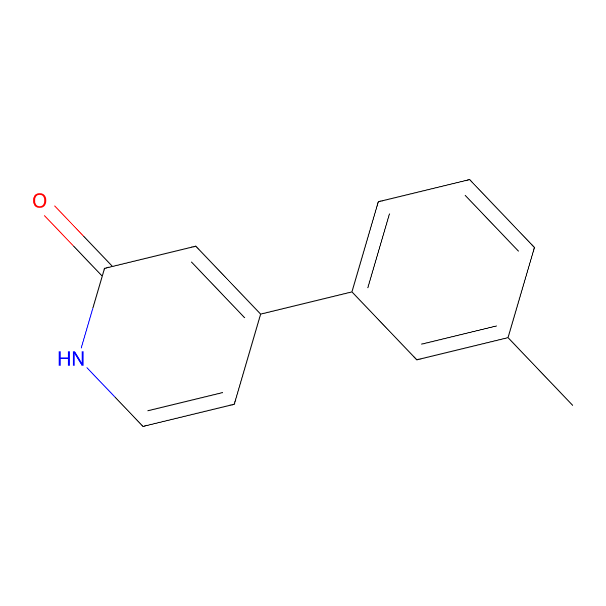 2-Hydroxy-4-(3-methylphenyl)pyridine molecular structure, CAS 1159820-64-0