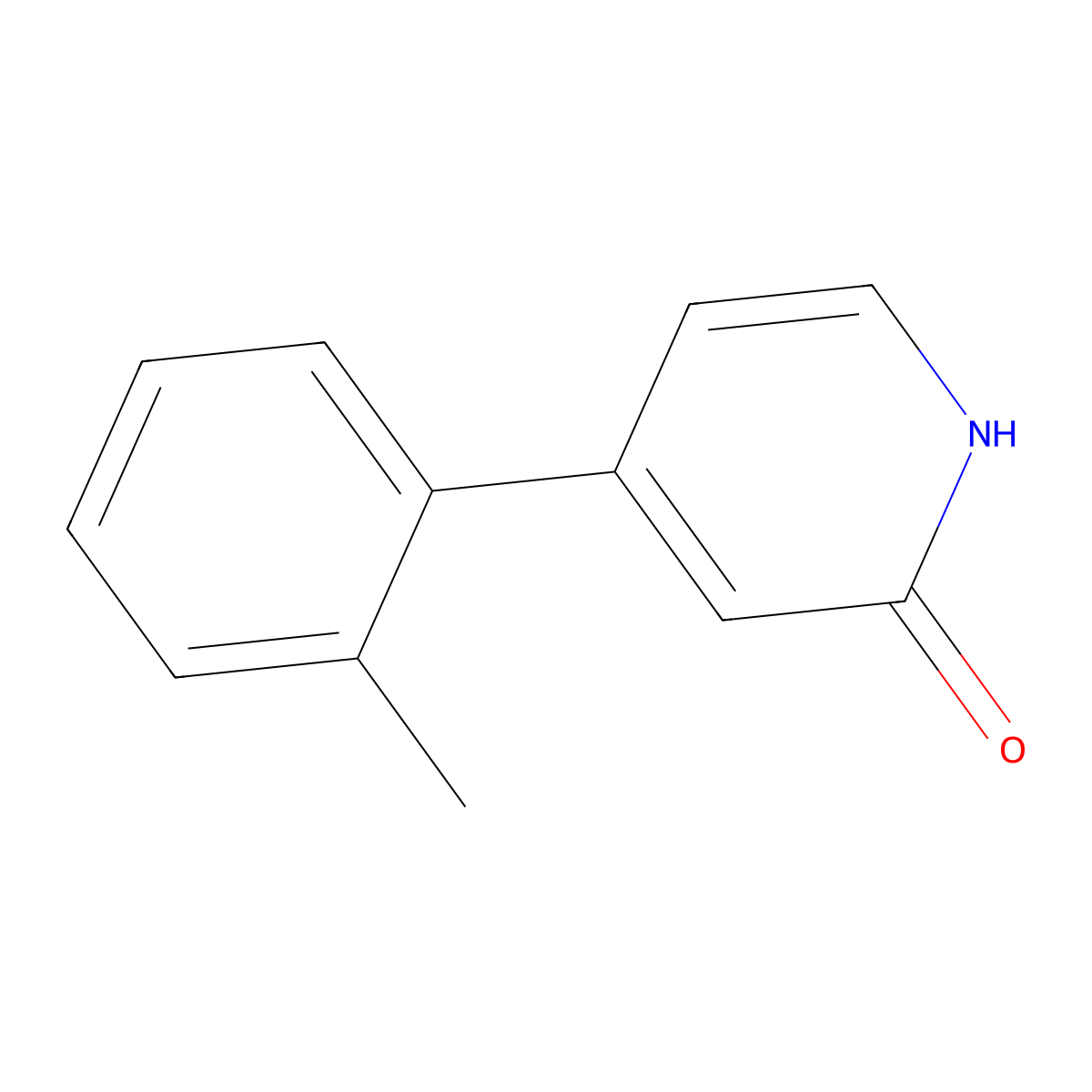 2-Hydroxy-4-(2-methylphenyl)pyridine molecular structure, CAS 1159820-69-5