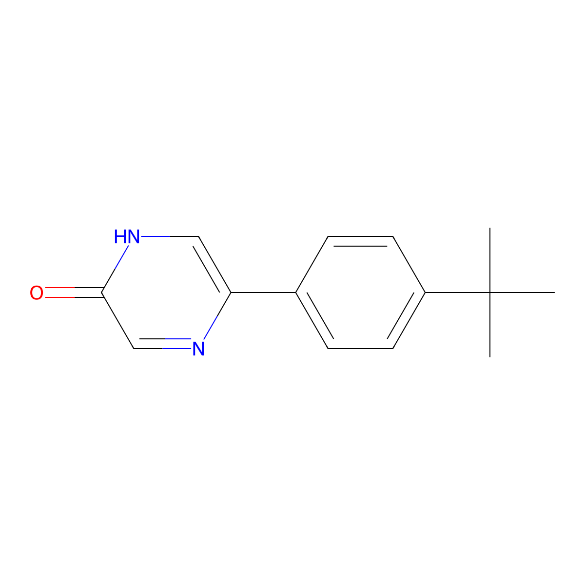 2-Hydroxy-5-(4-tert-butylphenyl)pyrazine molecular structure, CAS 1159820-72-0