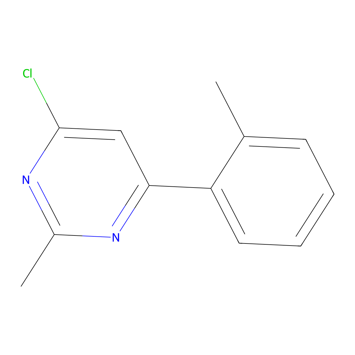 4-Chloro-2-methyl-6-(o-tolyl)pyrimidine molecular structure, CAS 1159820-74-2