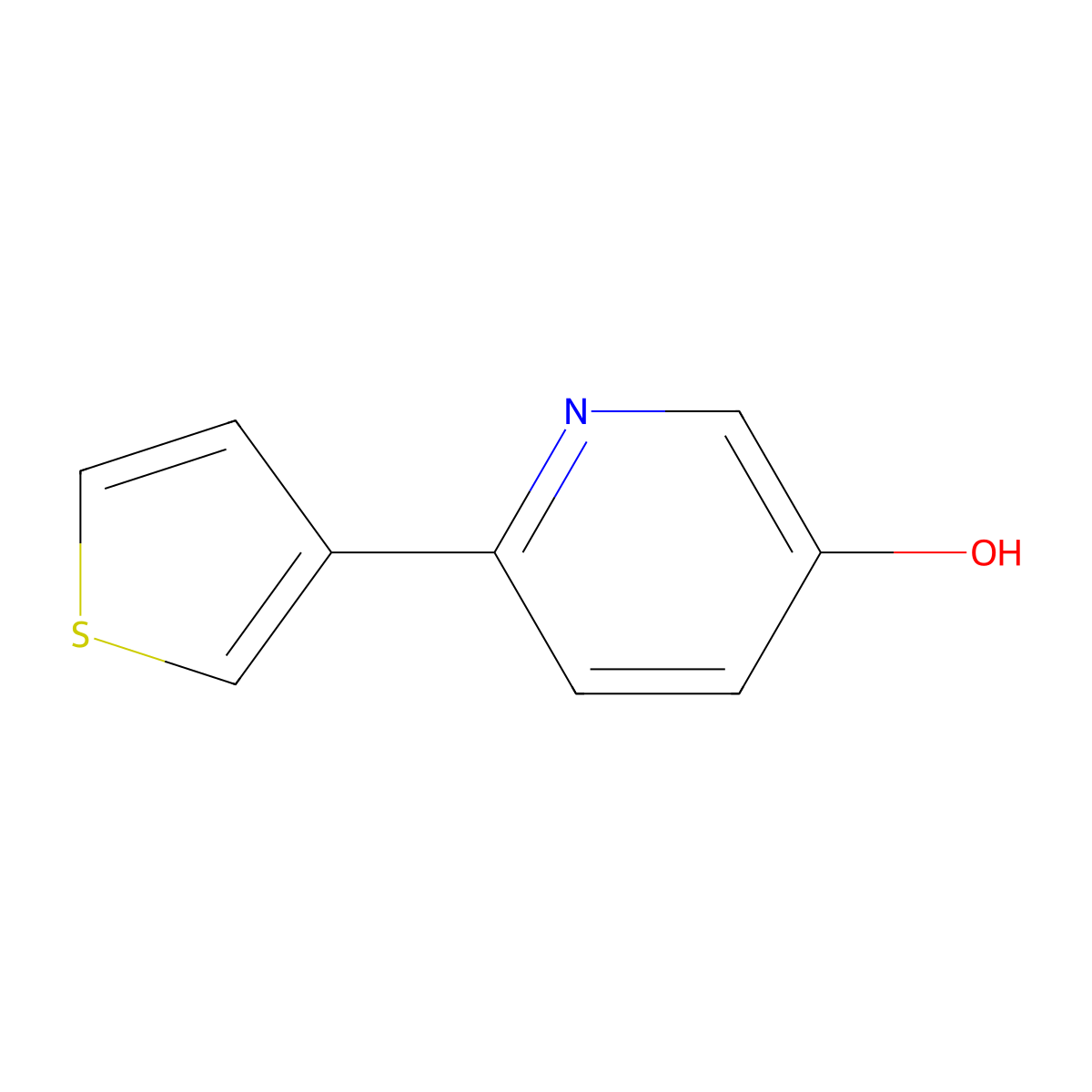 5-Hydroxy-2-(thiophen-3-YL)pyridine molecular structure, CAS 1159820-76-4