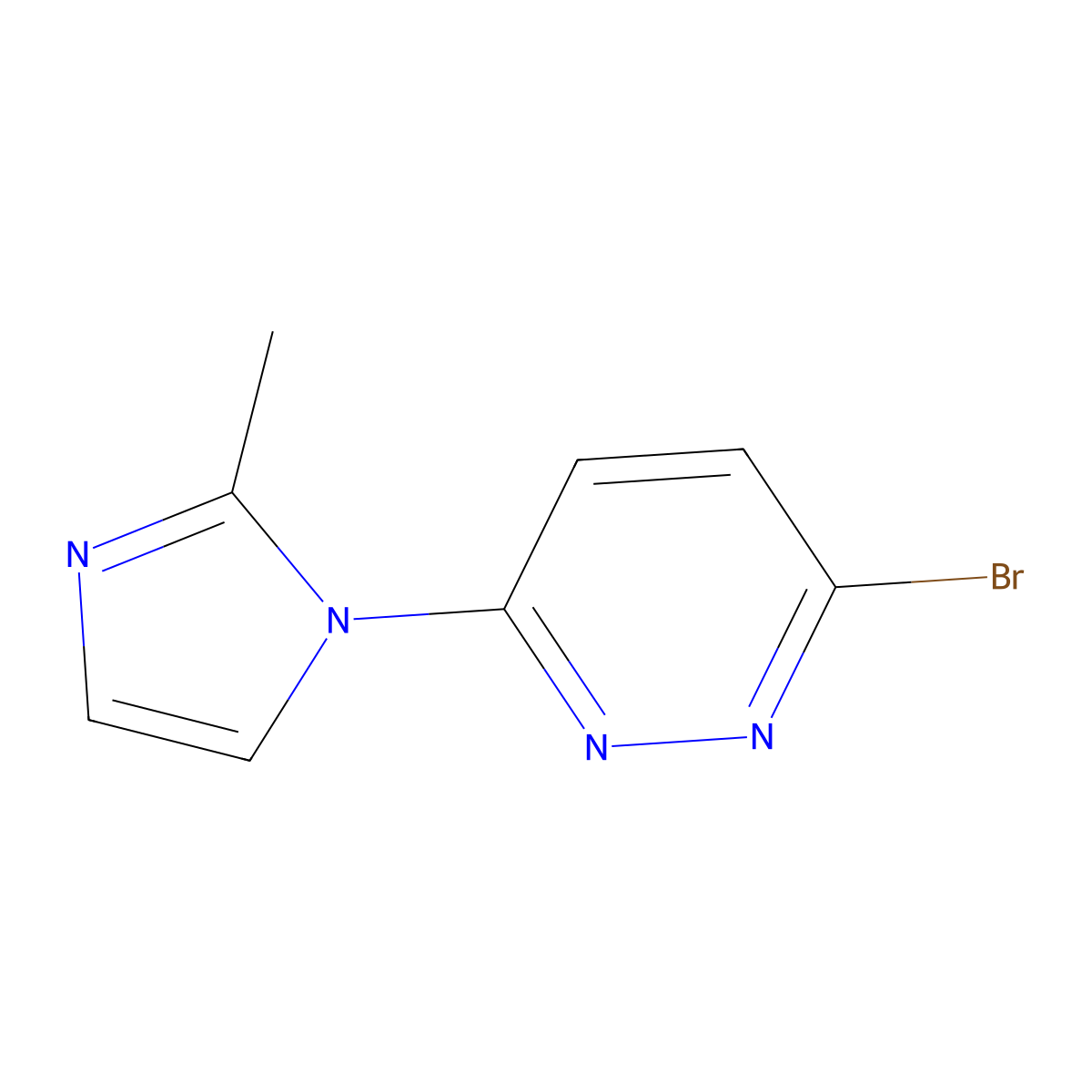 3-Bromo-6-(2-methylimidazol-1-yl)pyridazine molecular structure, CAS 1159820-77-5