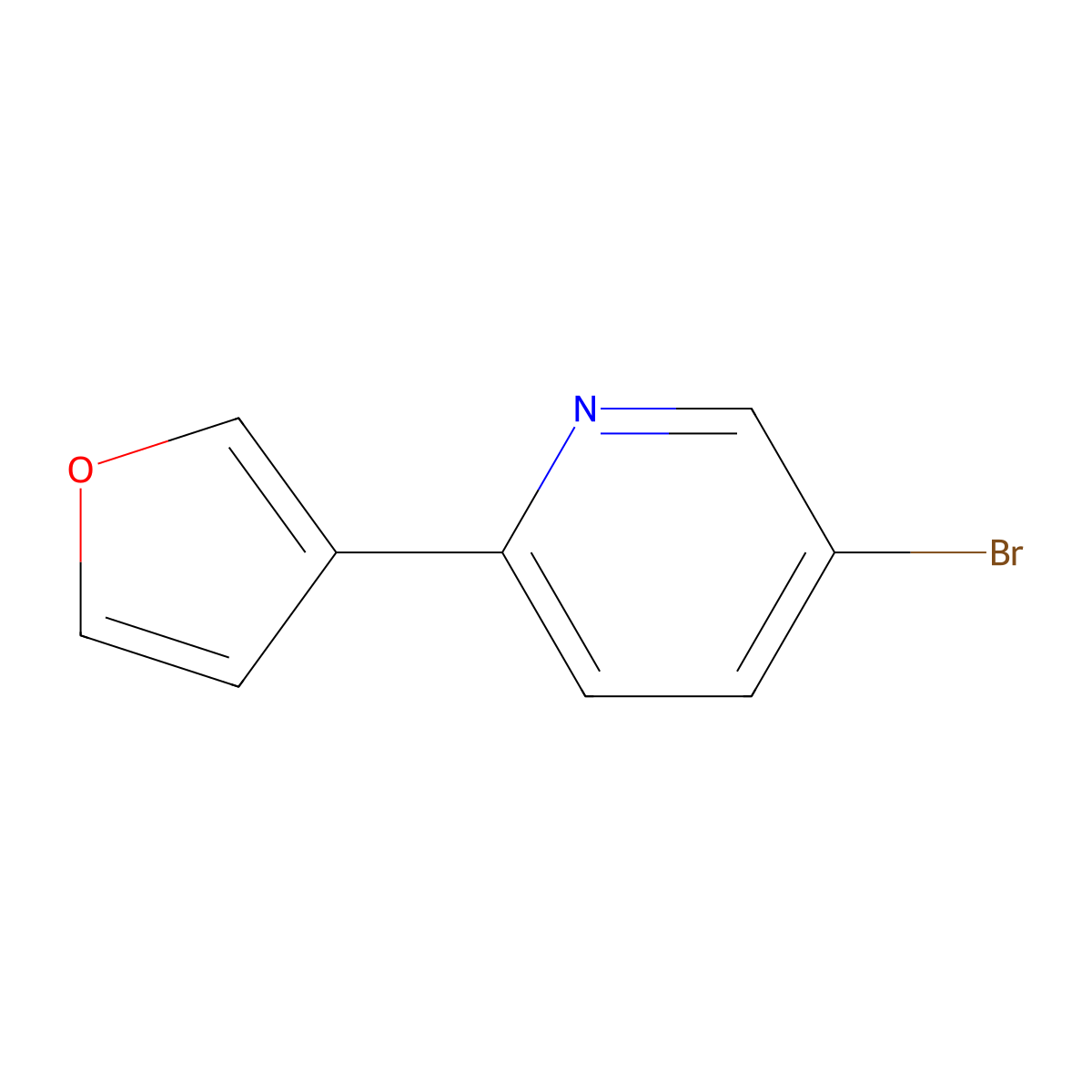 3-Bromo-6-(3-furyl)pyridine molecular structure, CAS 1159820-83-3