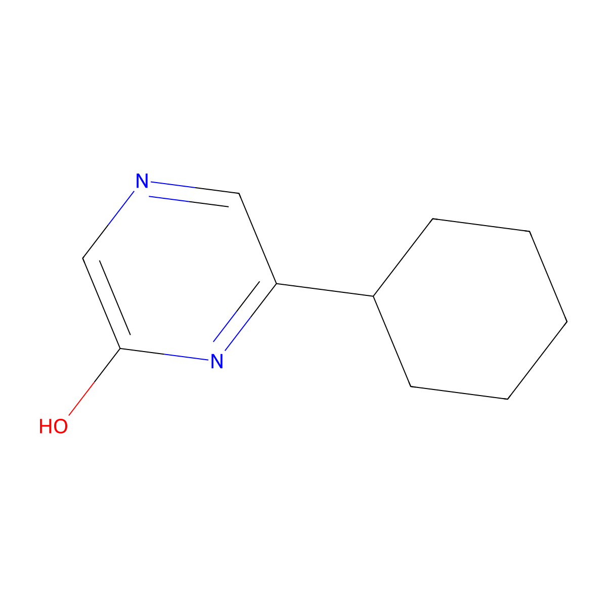 2-Hydroxy-6-(cyclohexyl)pyrazine molecular structure, CAS 1159820-85-5