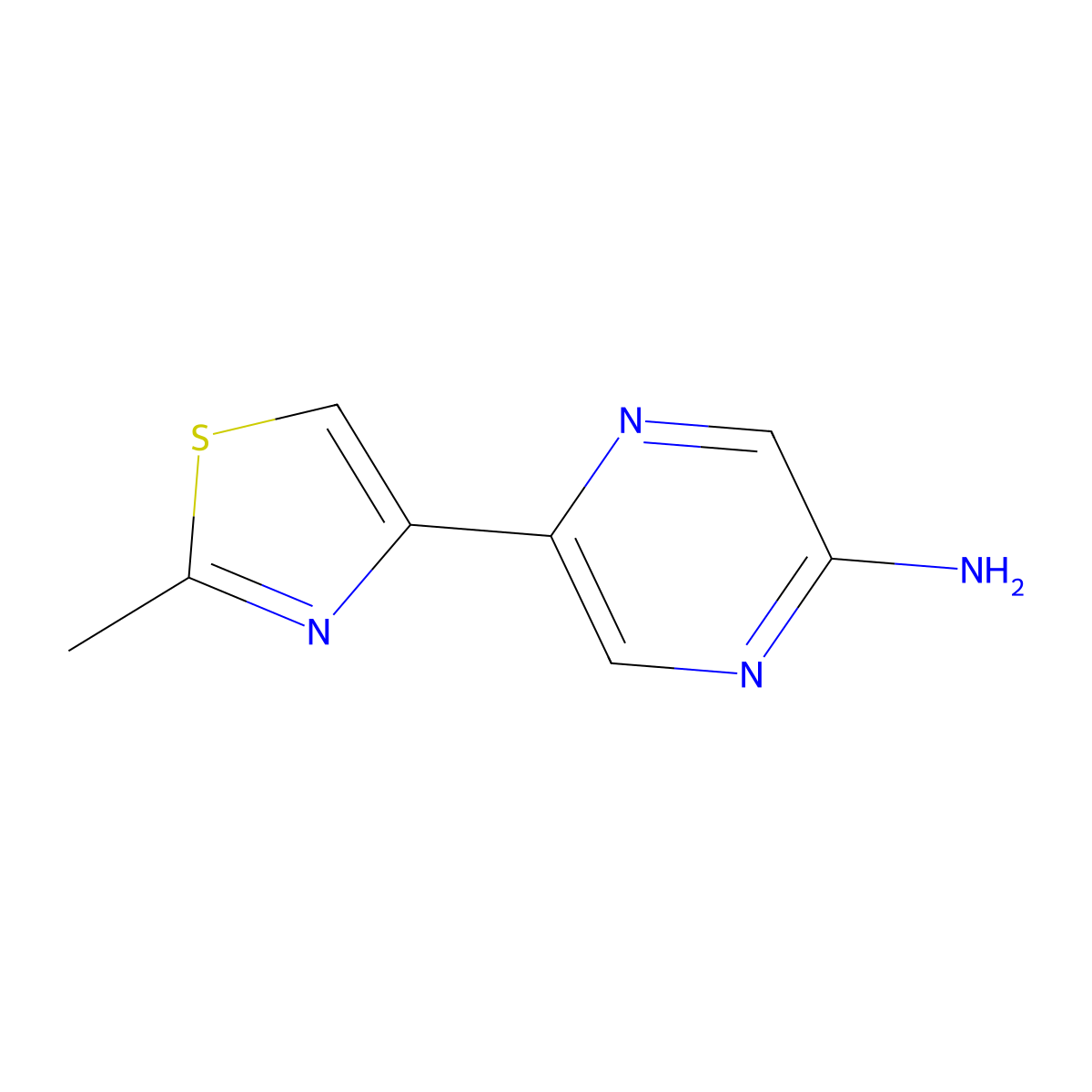 5-(2-Methylthiazol-4-YL)pyrazin-2-amine molecular structure, CAS 1159820-88-8