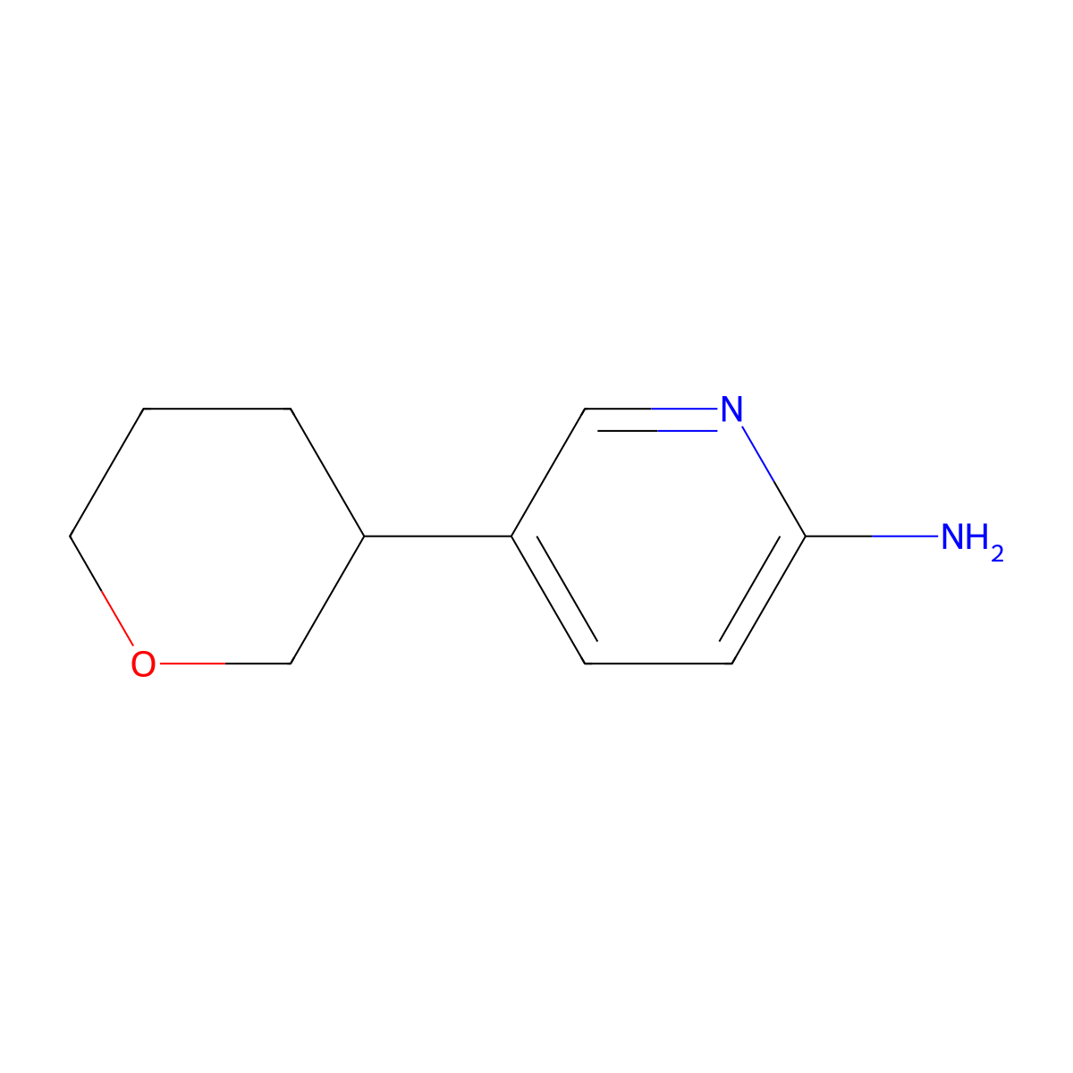 5-(Oxan-3-yl)pyridin-2-amine molecular structure, CAS 1159820-89-9