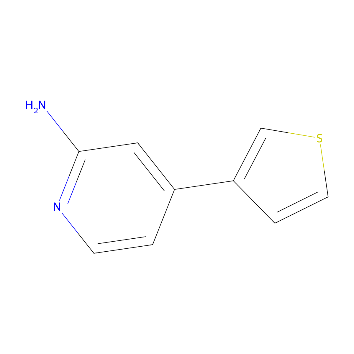 4-(Thiophen-3-yl)pyridin-2-amine molecular structure, CAS 1159820-91-3