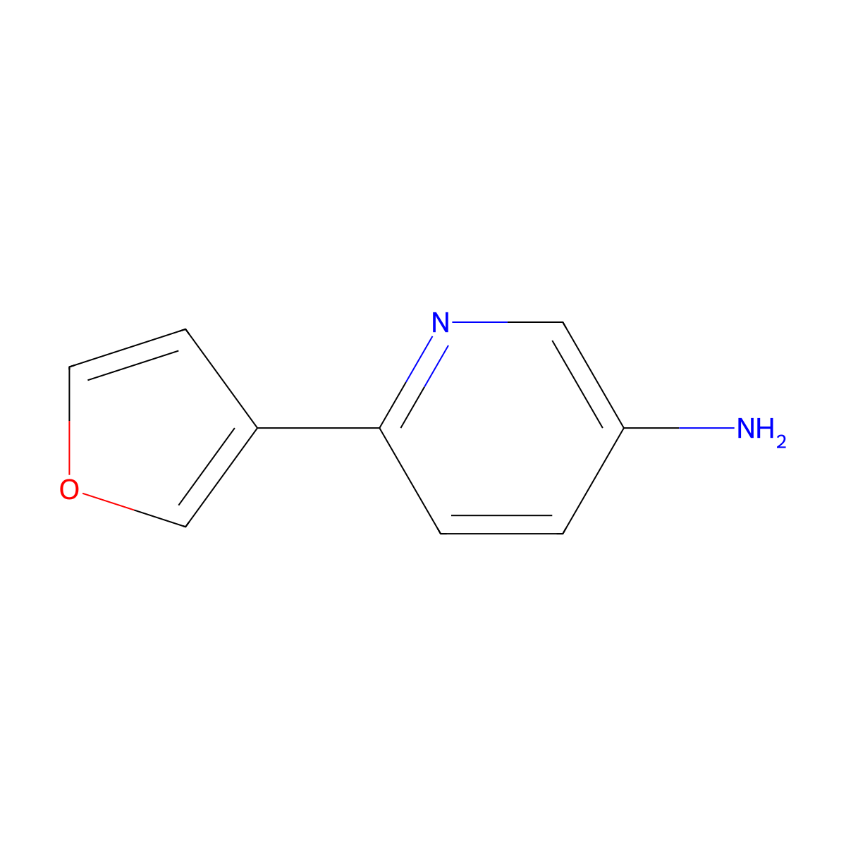 6-(3-Furanyl)-3-pyridinamine molecular structure, CAS 1159820-95-7