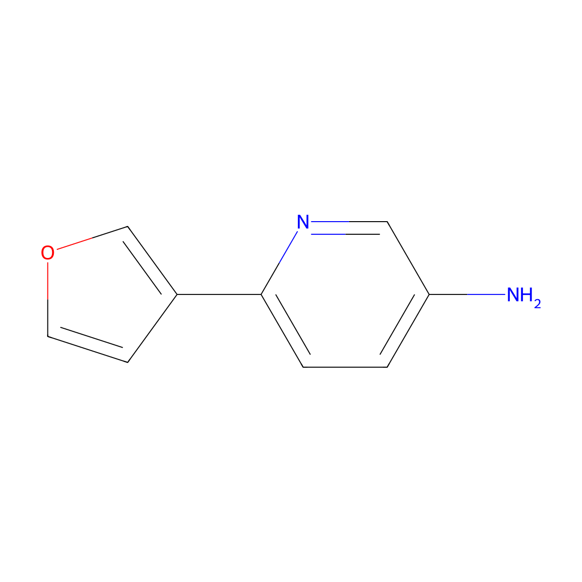 6-(3-Furanyl)-3-pyridinamine molecular structure, CAS 1159820-95-7