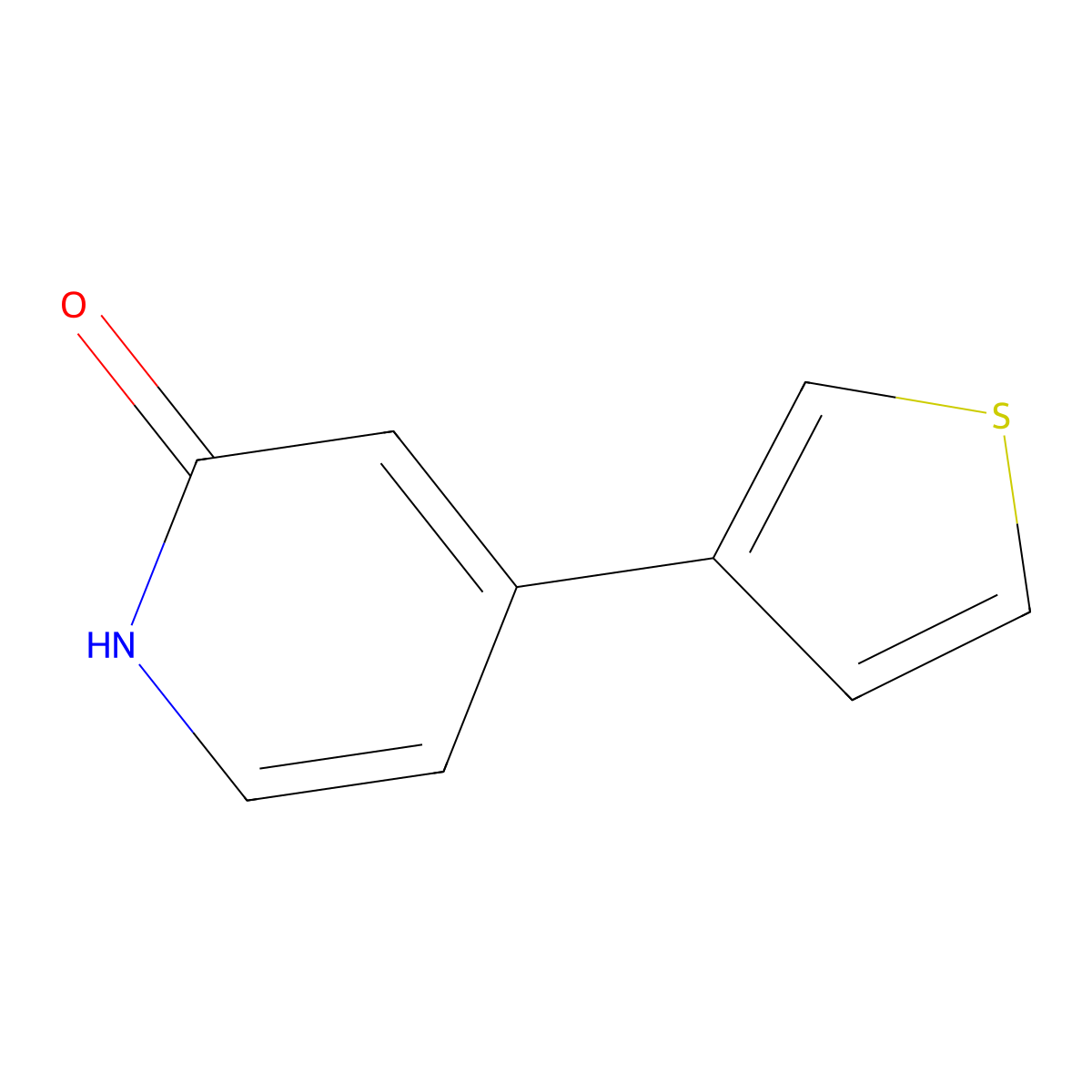 4-(Thiophen-3-yl)pyridin-2(1H)-one molecular structure, CAS 1159820-97-9