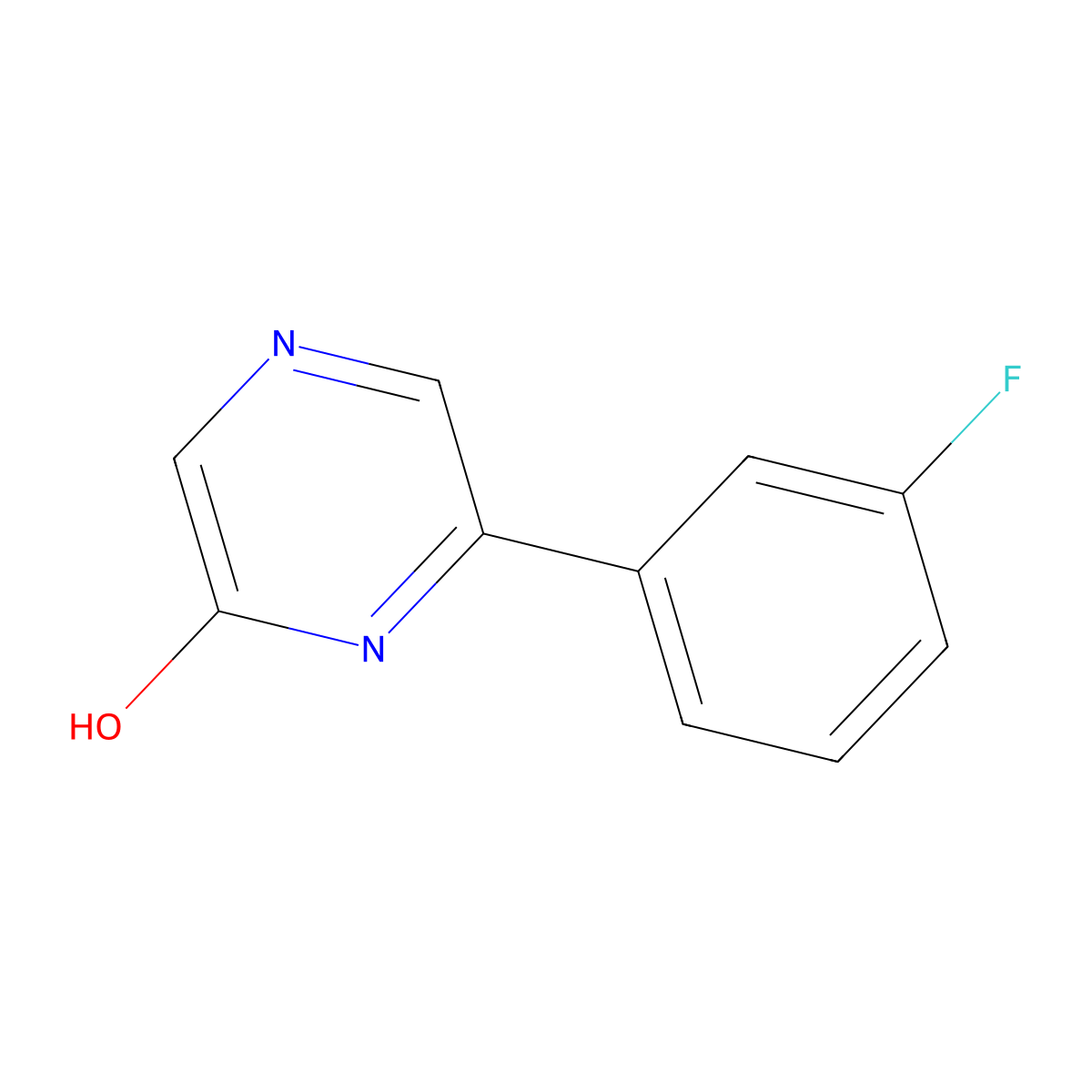2-Hydroxy-6-(3-fluorophenyl)pyrazine molecular structure, CAS 1159820-99-1