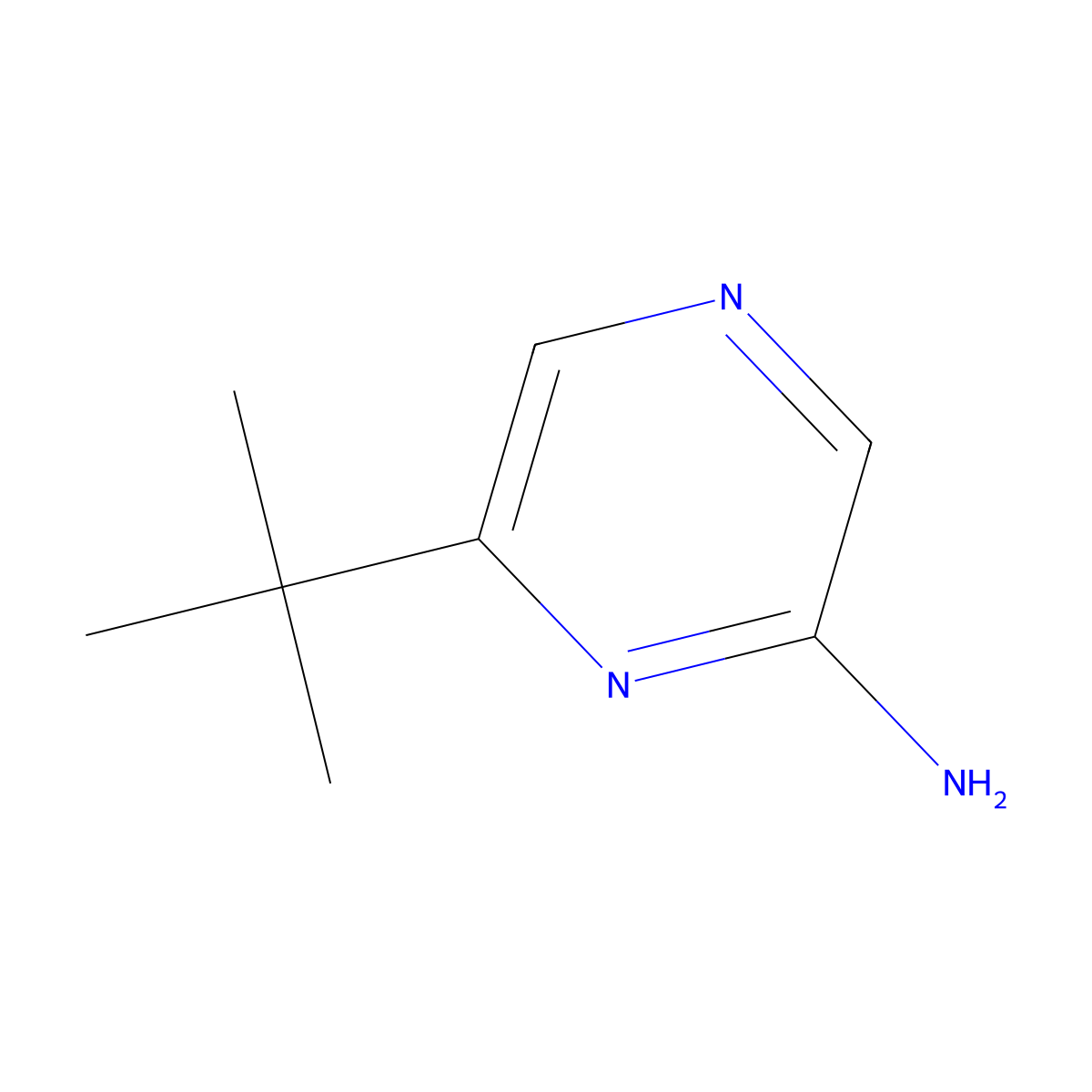 6-Tert-butylpyrazin-2-amine molecular structure, CAS 1159821-02-9