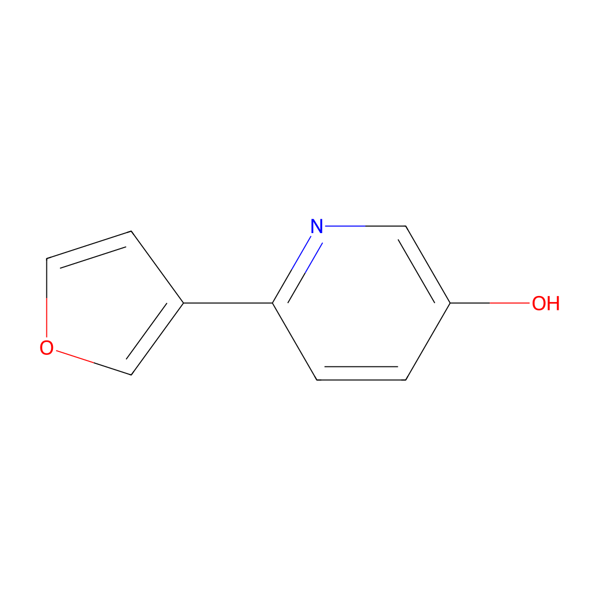 3-Hydroxy-6-(3-furyl)pyridine molecular structure, CAS 1159821-05-2