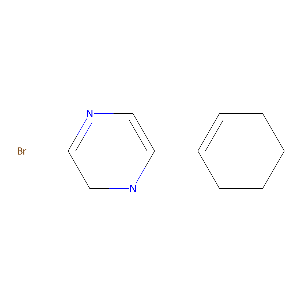 2-Bromo-5-(cyclohexenyl)pyrazine molecular structure, CAS 1159821-09-6