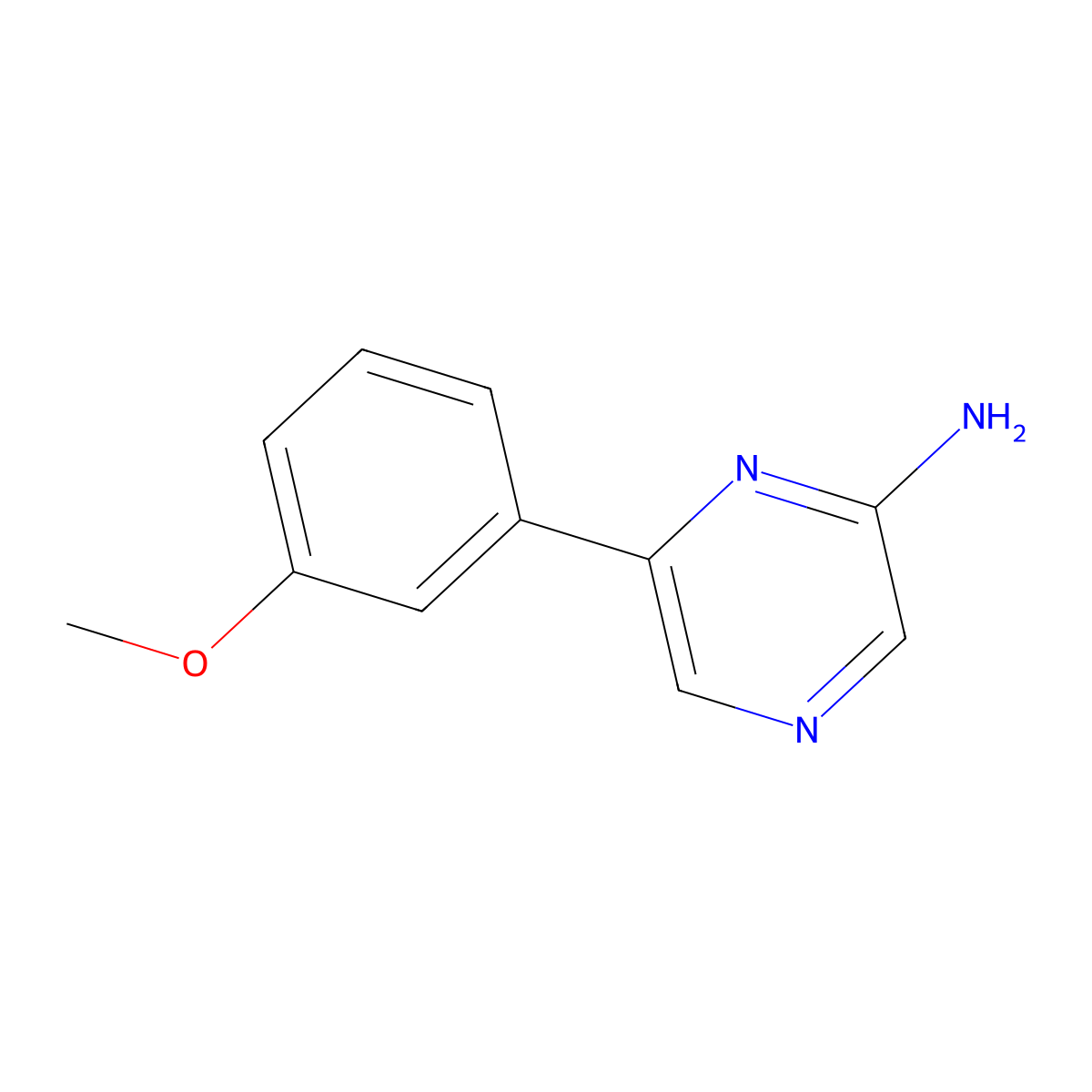 6-(3-methoxyphenyl)-2-Pyrazinamine molecular structure, CAS 1159821-17-6
