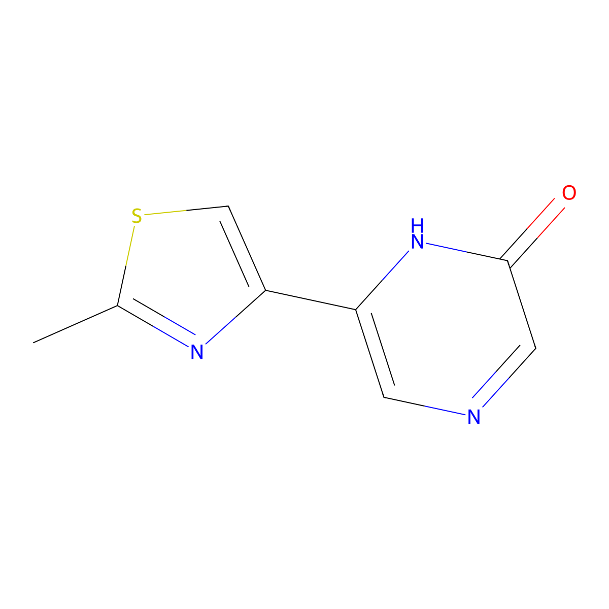 6-(2-Methyl-4-thiazolyl)-2(1H)-pyrazinone molecular structure, CAS 1159821-20-1