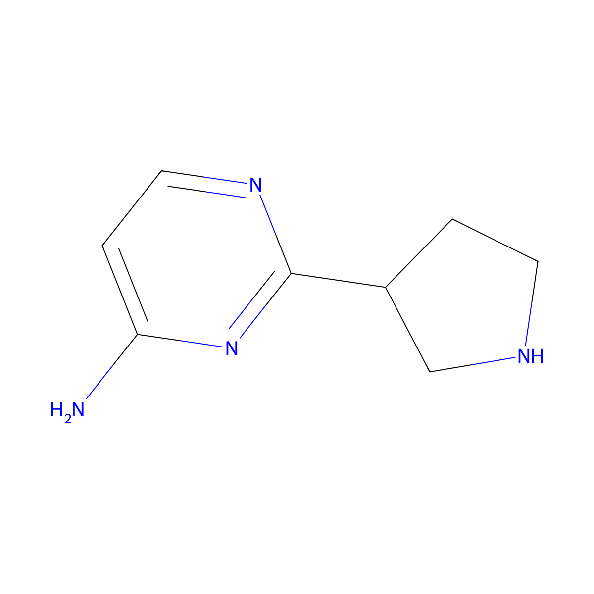 2-(Pyrrolidin-3-YL)pyrimidin-4-amine molecular structure, CAS 1159821-21-2