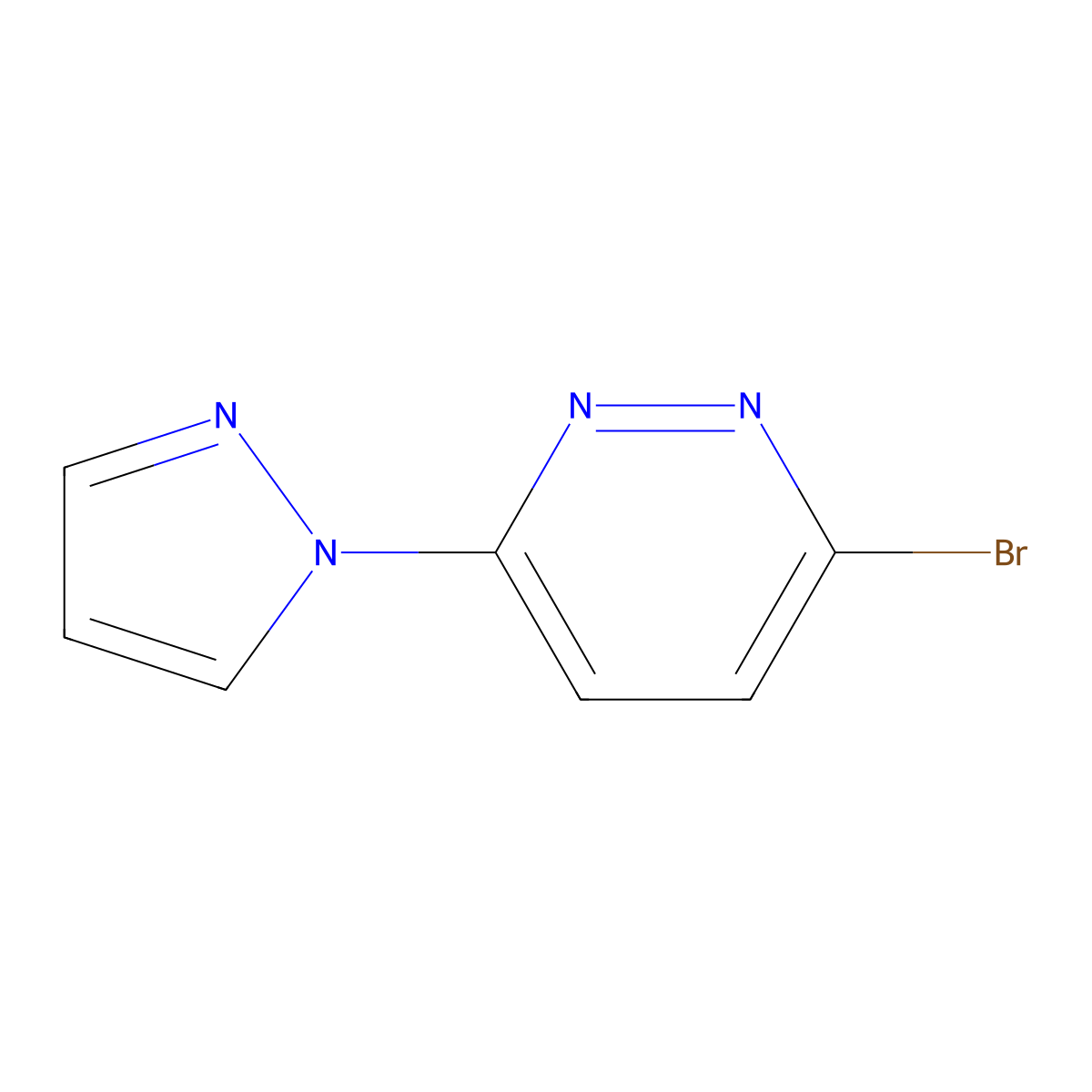 3-Bromo-6-(1H-pyrazol-1-yl)pyridazine molecular structure, CAS 1159821-22-3