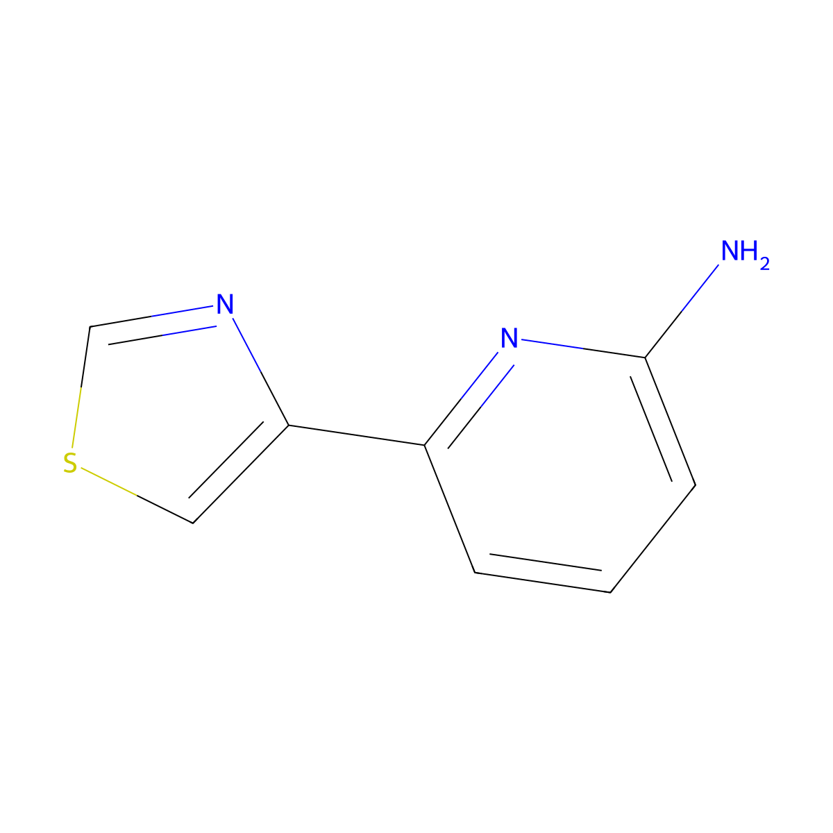 6-(1,3-Thiazol-4-yl)pyridin-2-amine molecular structure, CAS 1159821-23-4