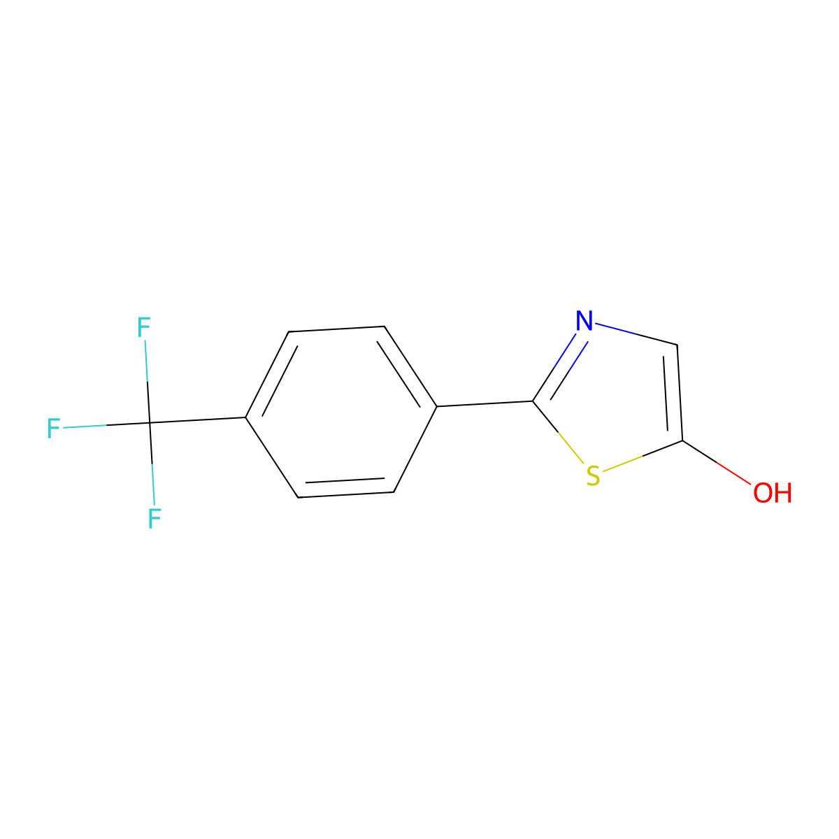 5-Hydroxy-2-(4-trifluoromethylphenyl)thiazole molecular structure, CAS 1159821-27-8