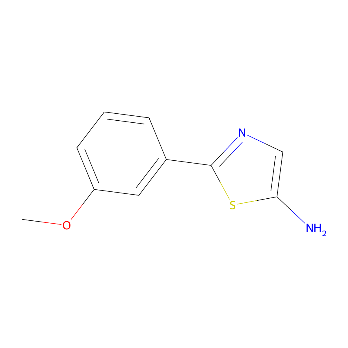 2-(3-Methoxyphenyl)thiazol-5-amine molecular structure, CAS 1159821-31-4
