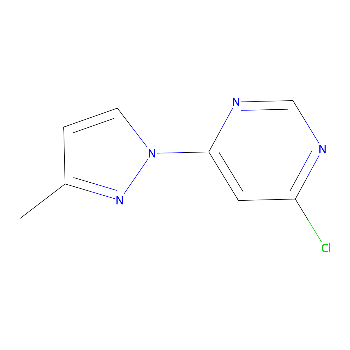 6-(3-Methyl-1h-pyrazol-1-yl)-4-chloropyrimidine molecular structure, CAS 1159821-32-5