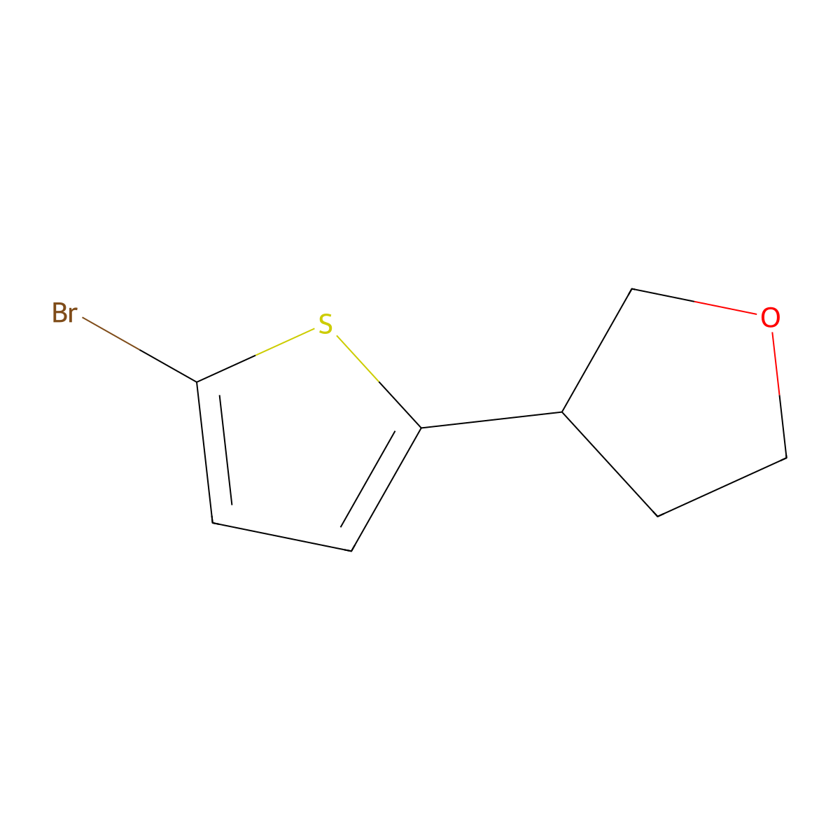3-(5-Bromo-2-thienyl)tetrahydrofuran molecular structure, CAS 1159821-33-6