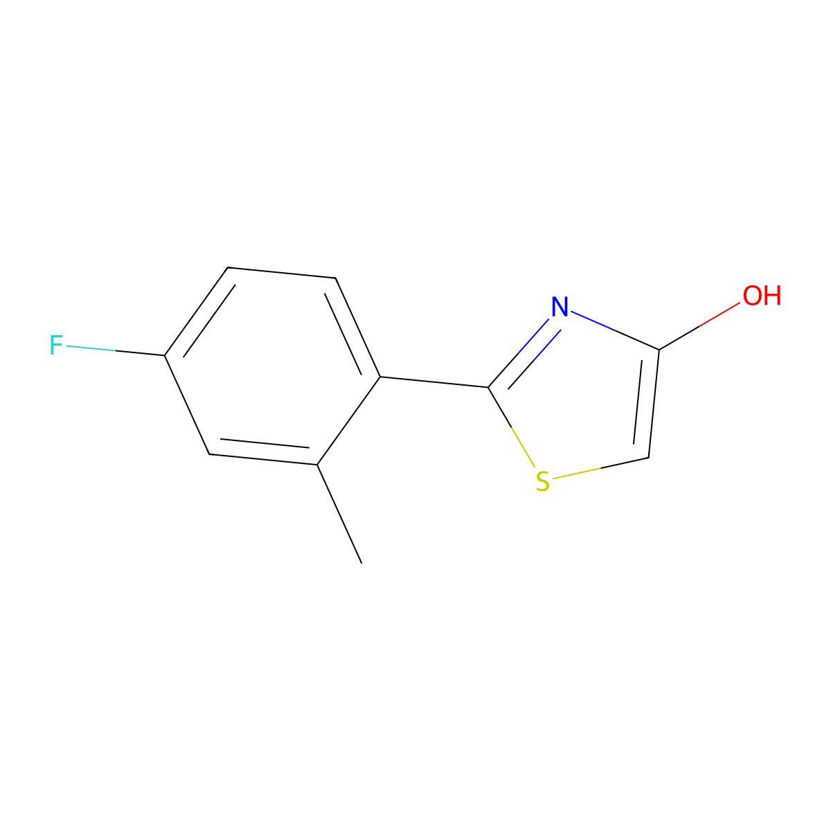 2-(4-Fluoro-2-methylphenyl)-4-hydroxythiazole molecular structure, CAS 1159821-38-1