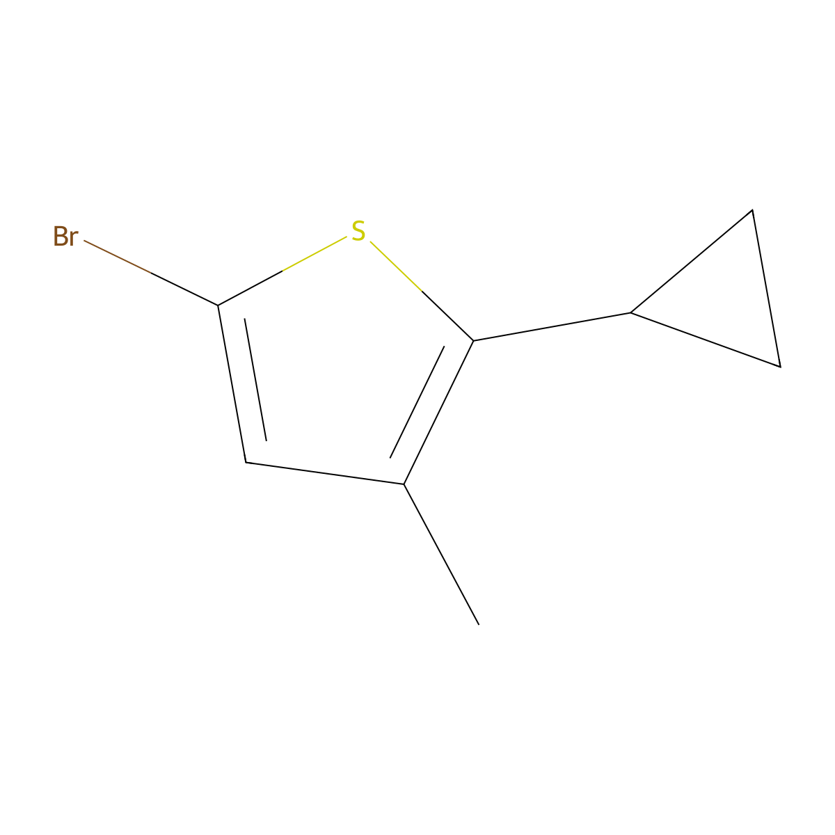 2-Bromo-5-(cyclopropyl)-4-methylthiophene molecular structure, CAS 1159821-45-0