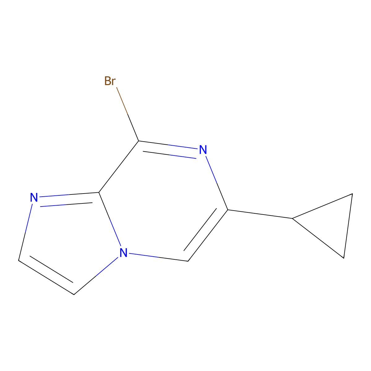 8-Bromo-6-cyclopropylimidazo[1,2-a]pyrazine molecular structure, CAS 1159821-47-2