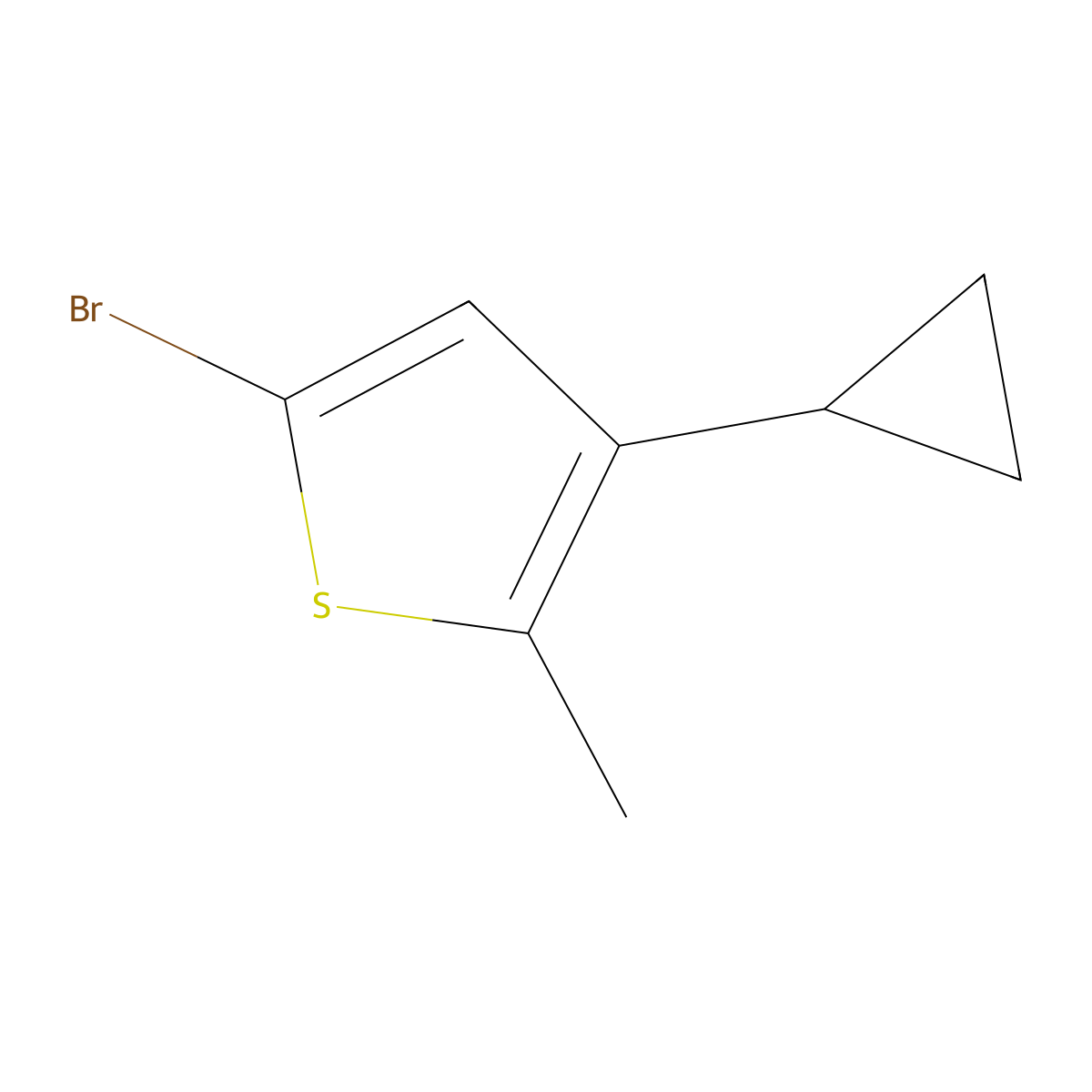 2-Bromo-4-(cyclopropyl)-5-methylthiophene molecular structure, CAS 1159821-48-3