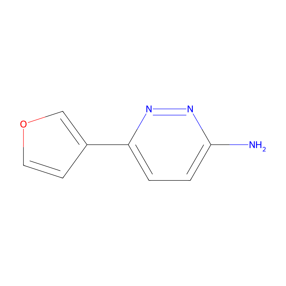 3-Amino-6-(3-furyl)pyridazine molecular structure, CAS 1159821-50-7