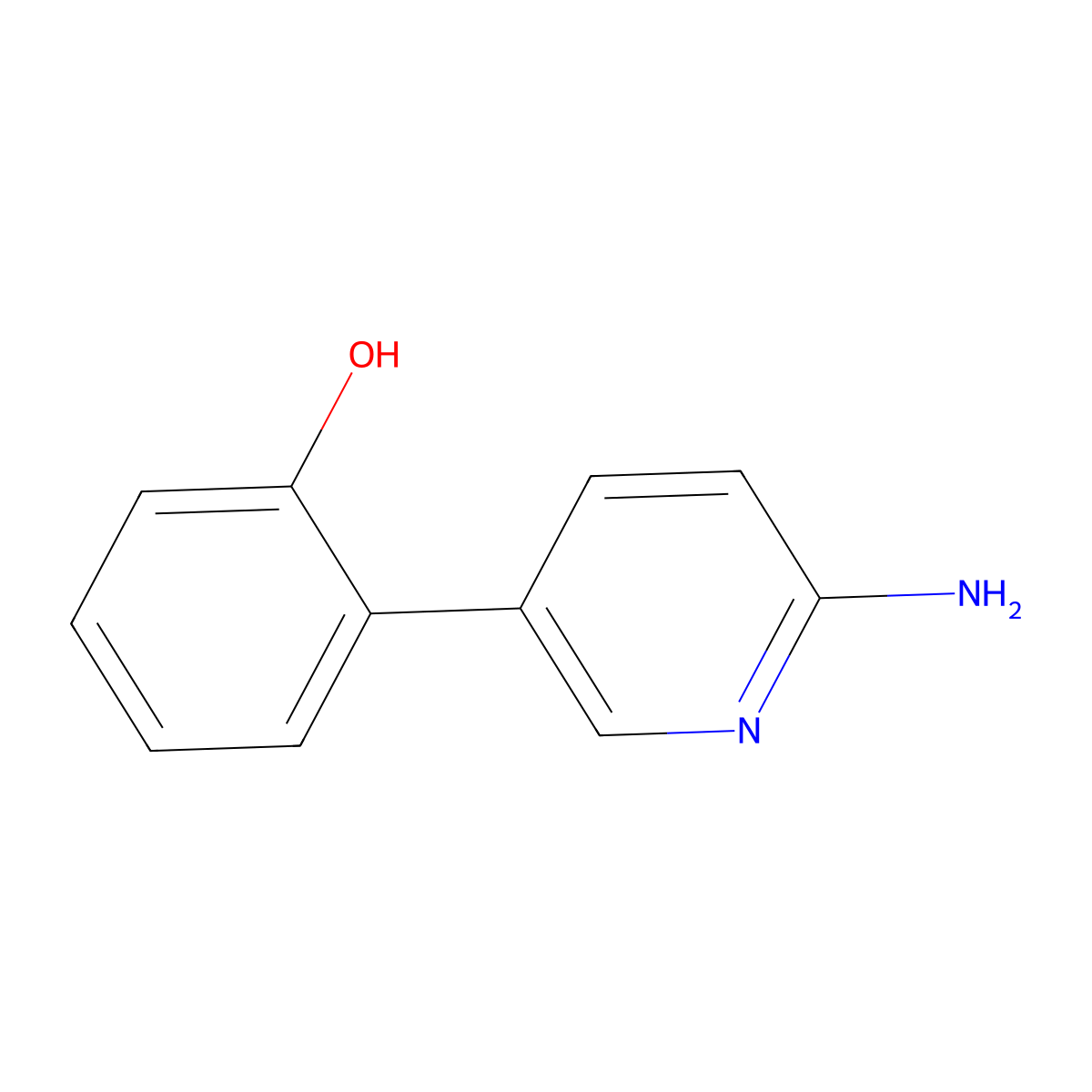 2-(6-Amino-3-pyridinyl)phenol molecular structure, CAS 1159821-55-2