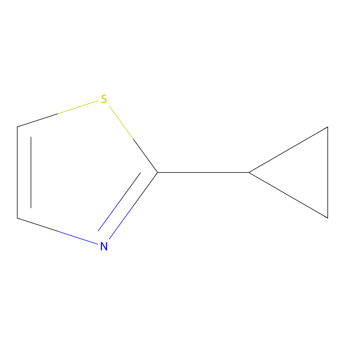 2-Cyclopropyl-1,3-thiazole molecular structure, CAS 1159821-56-3