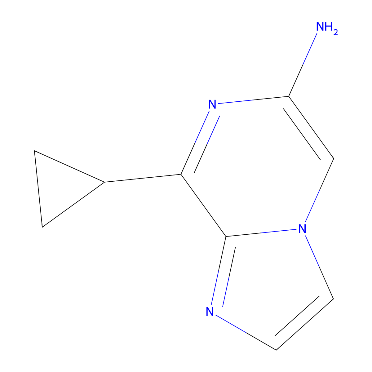 8-Cyclopropylimidazo[1,2-a]pyrazin-6-amine molecular structure, CAS 1159821-57-4