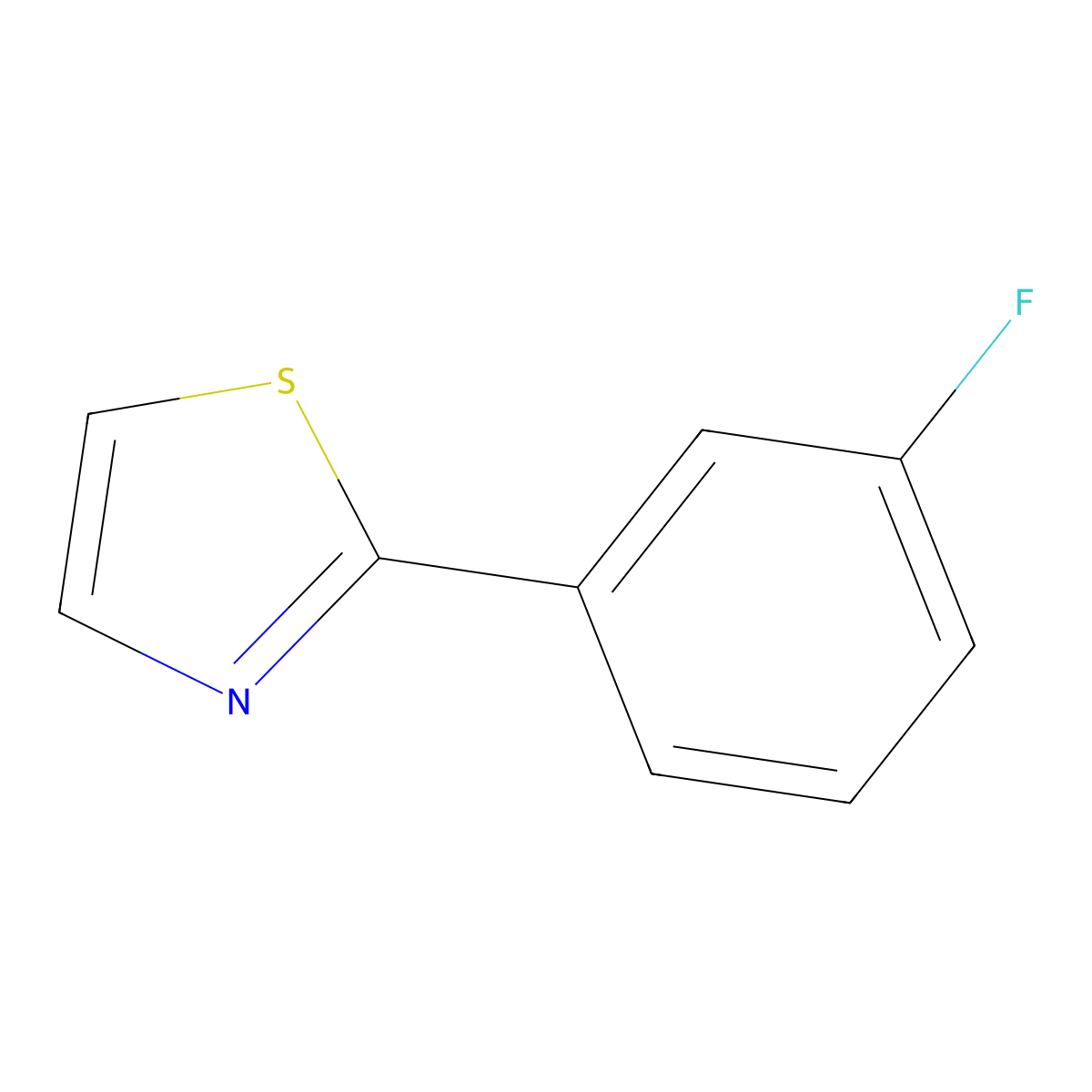 2-(3-Fluorophenyl)thiazole molecular structure, CAS 1159821-58-5