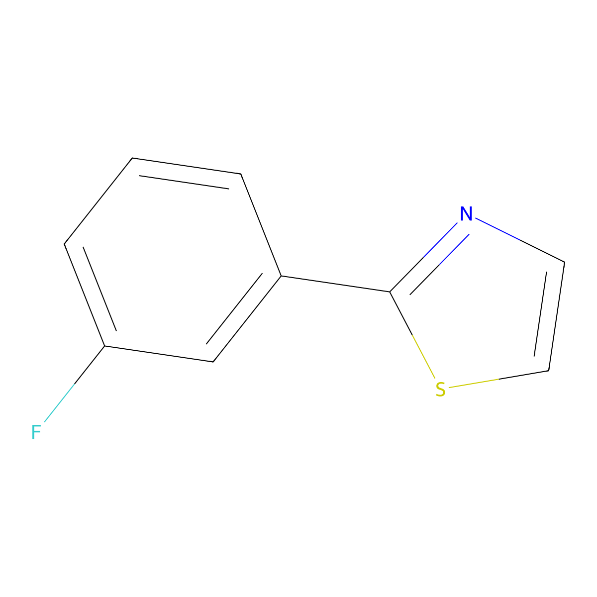 2-(3-Fluorophenyl)thiazole molecular structure, CAS 1159821-58-5