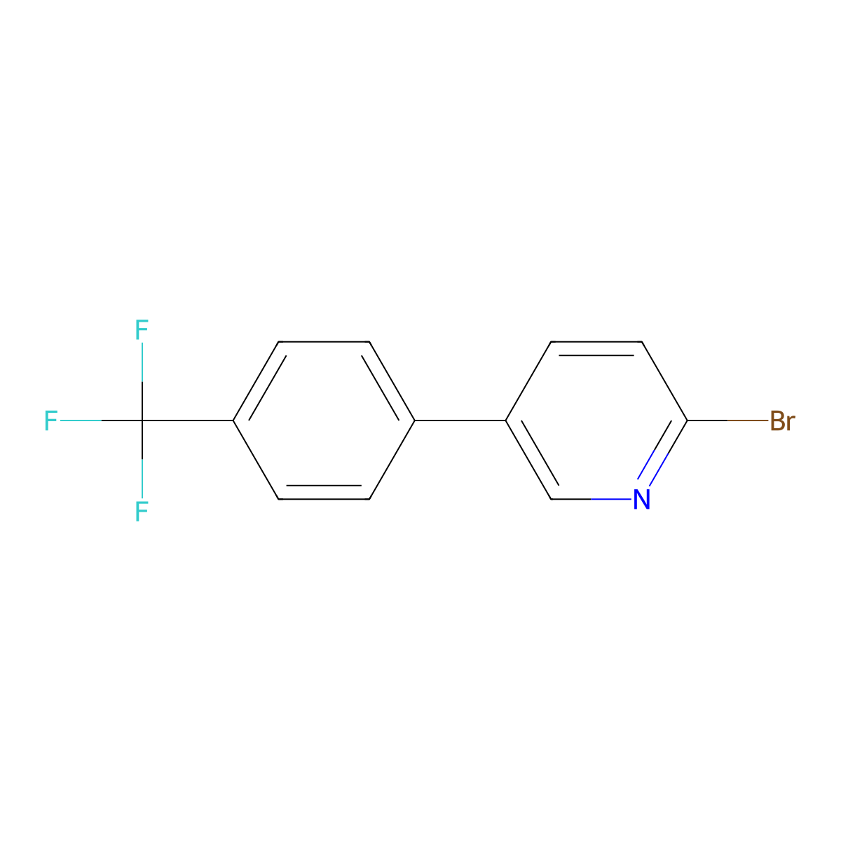 2-Bromo-5-(4-trifluoromethylphenyl)pyridine molecular structure, CAS 1159821-59-6