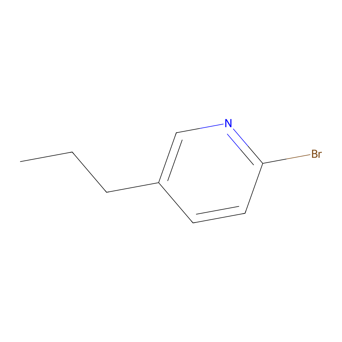 2-Bromo-5-propylpyridine molecular structure, CAS 1159821-61-0