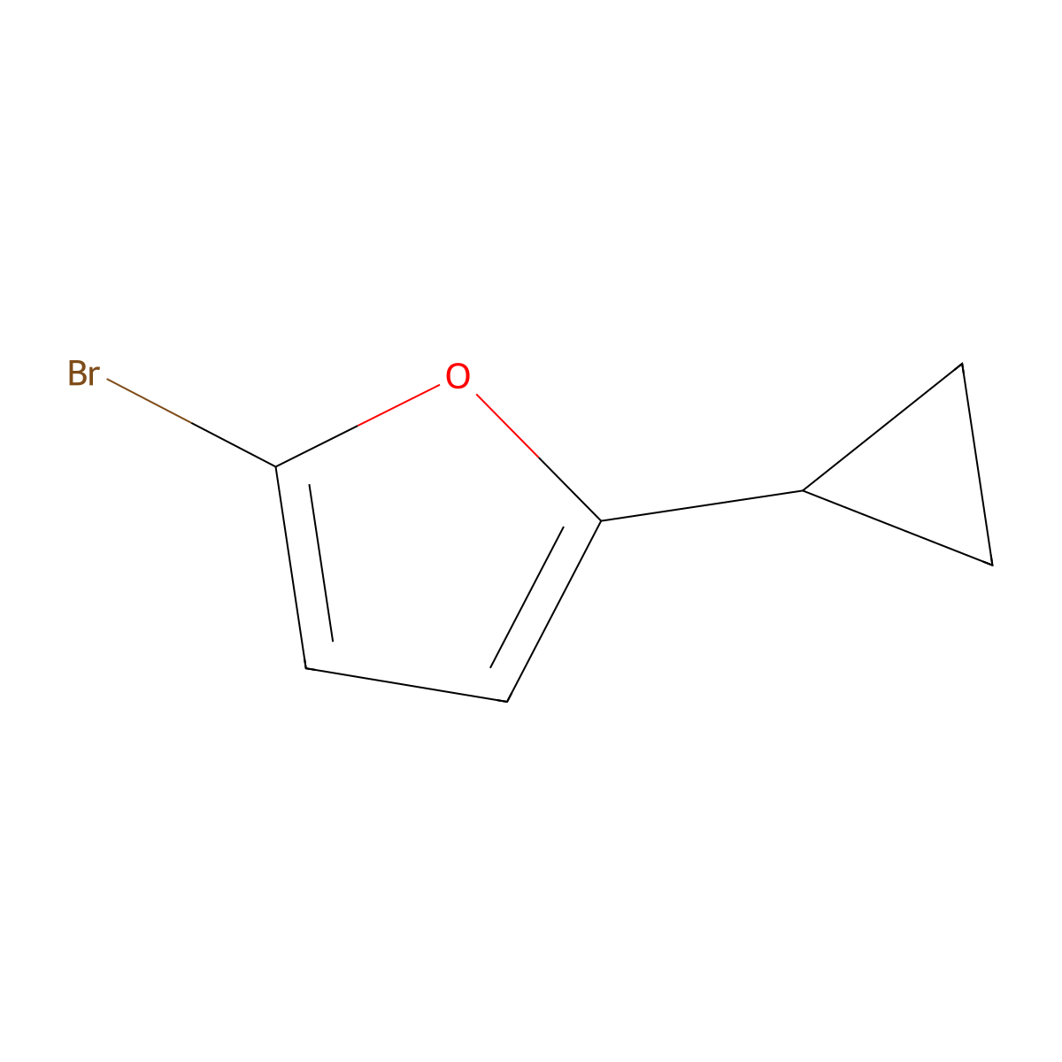 2-Bromo-5-cyclopropylfuran molecular structure, CAS 1159821-64-3