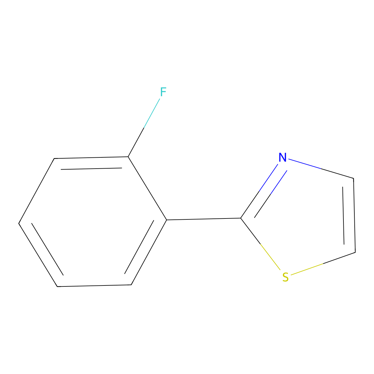 2-(2-Fluorophenyl)thiazole molecular structure, CAS 1159821-65-4