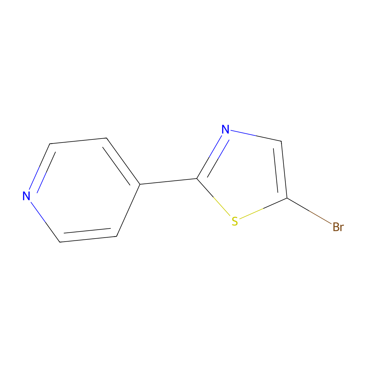 5-Bromo-2-(pyridin-4-YL)thiazole molecular structure, CAS 1159821-67-6