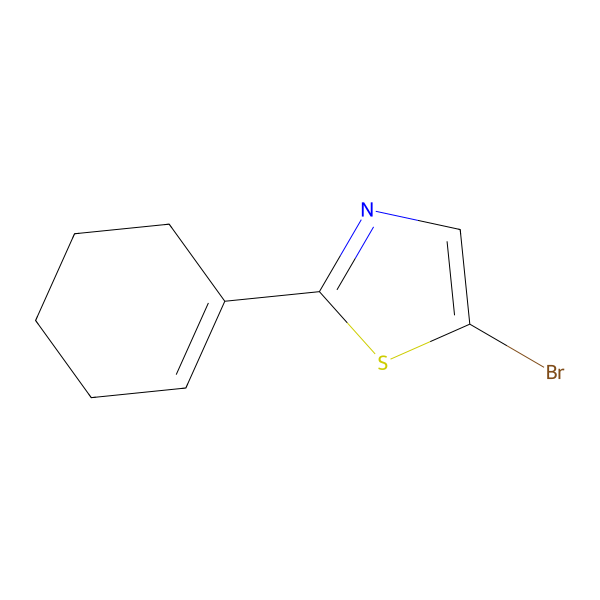5-Bromo-2-(cyclohexenyl)thiazole molecular structure, CAS 1159821-71-2