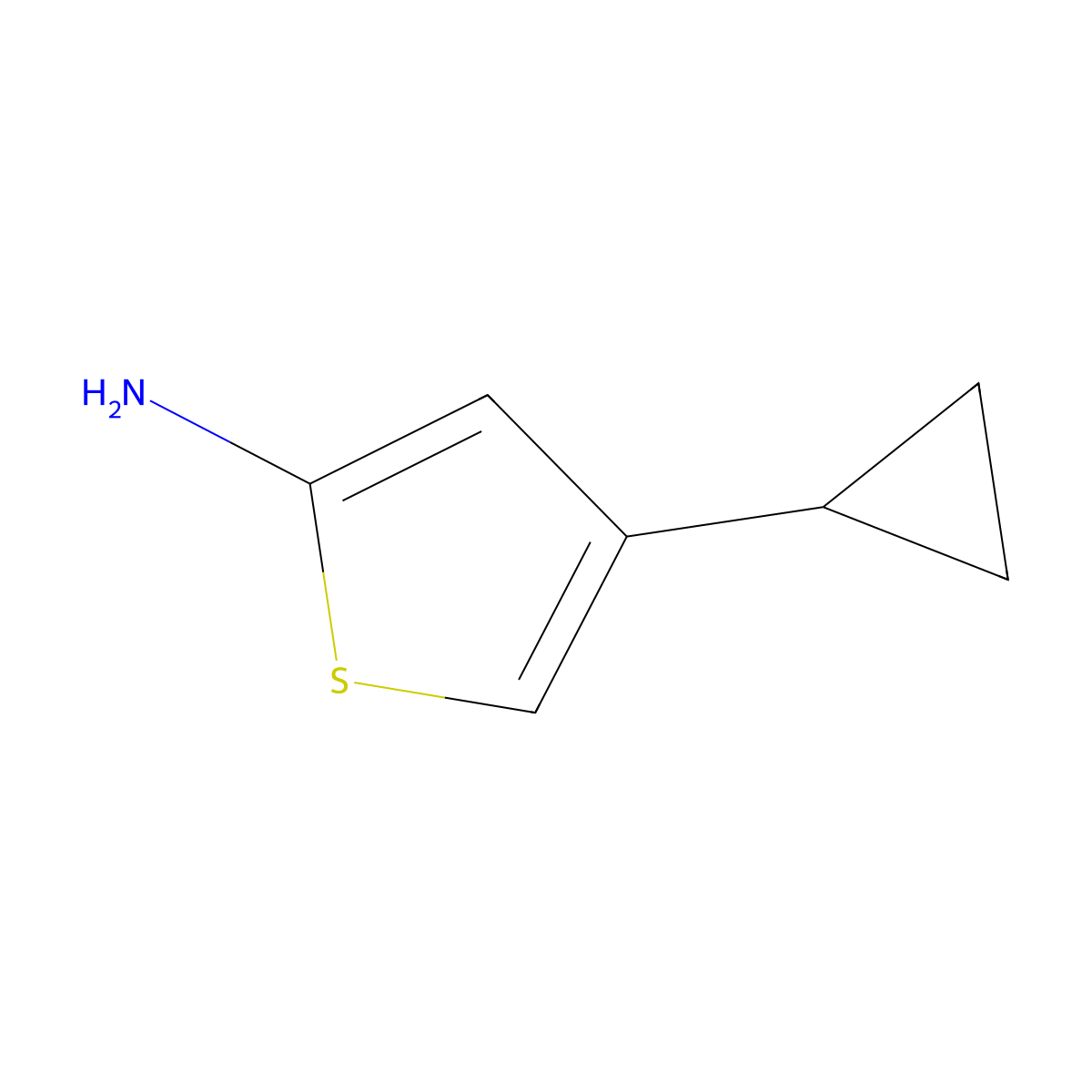 4-Cyclopropyl-2-thiophenamine molecular structure, CAS 1159821-74-5