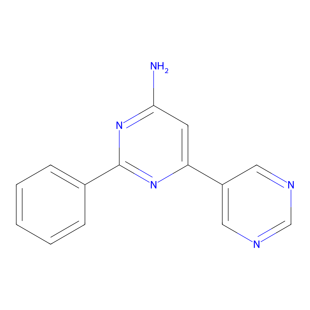 2-Phenyl[4,5'-bipyrimidin]-6-amine molecular structure, CAS 1159821-75-6