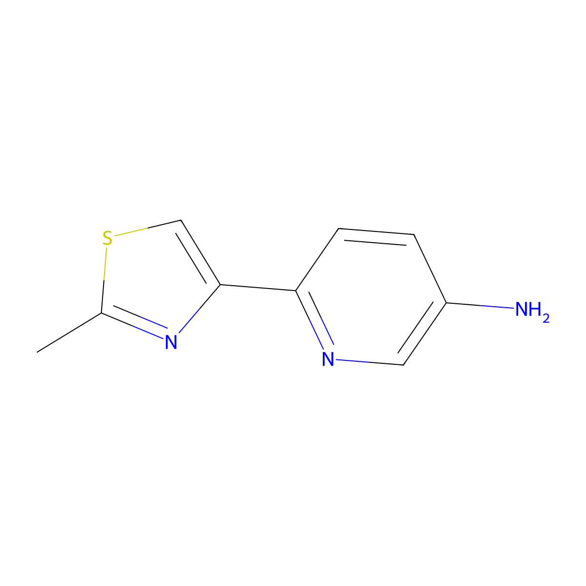 3-Amino-6-(2-methylthiazol-4-yl)pyridine molecular structure, CAS 1159821-77-8