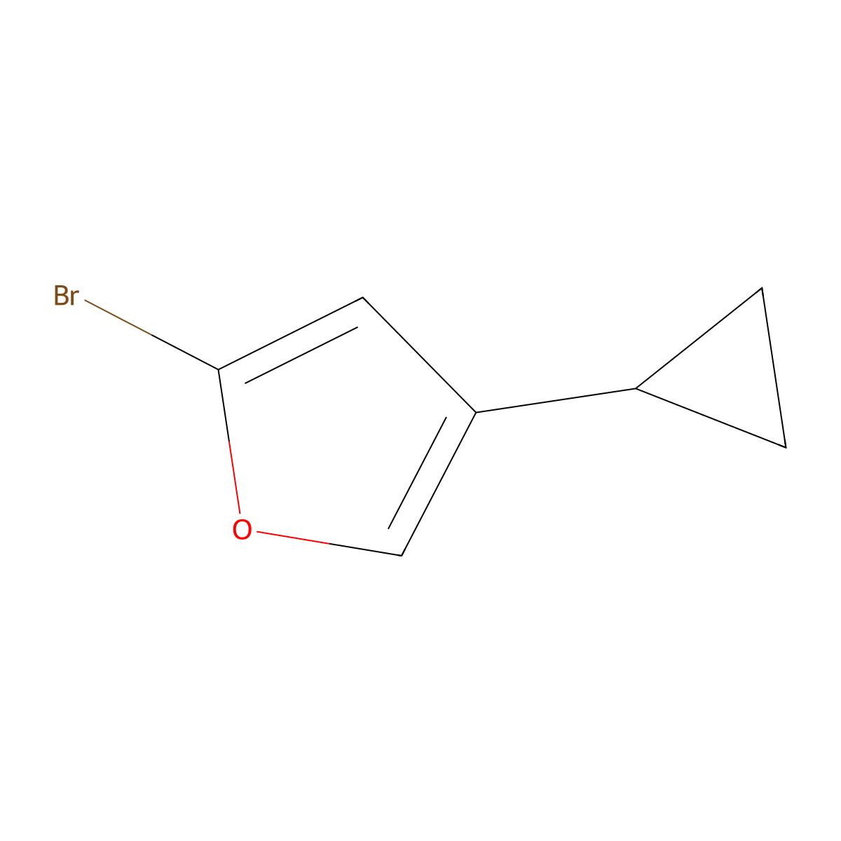 2-Bromo-4-(cyclopropyl)furan molecular structure, CAS 1159821-83-6
